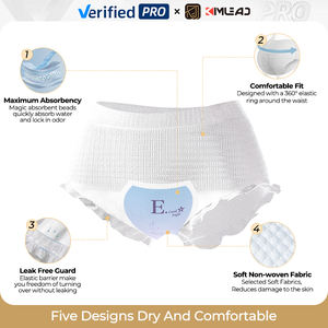 Pour les pantalons de couches adultes ailés en coton respirant absorbant <span class=keywords><strong>ultra</strong></span>-mince pour les femmes utilisation de <span class=keywords><strong>nuit</strong></span> - Product Image 6