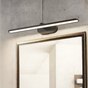 Applique Murale LED Minimaliste Moderne en Aluminium Noir Rectangulaire avec Contrôle Tactile et Intensité Variable, Lumière Blanche Neutre 4100K pour Salon - Product Image 5