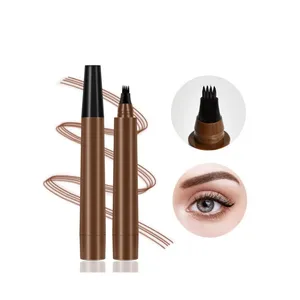 Pensil alis, pena tato cair 4 in 1 terpisah, penambah Makeup 3D anti air