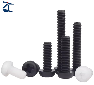 Original Factory <b>Round</b> <b>Head</b> Nylon Machine <b>Screws</b> & Bolts Waterproof Plastic White ZC-1127 Inch Size - Product Image 1