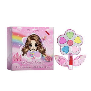 Wiieey ombretto per bambini scatola per il trucco per i bambini per giocare e imparare il trucco in polvere per la zona degli occhi - Product Image 2