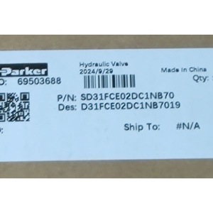 Vanne hydraulique Parker SD31FCE02DC1NB70 à commande directionnelle proportionnelle, fabriquée en Chine - Product Image 1