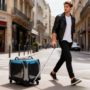 Cao Cấp Sang Trọng Cán Du Lịch Con Chó Thùng Mềm Mặt Mèo & Con Chó Tàu Sân Bay Trên Bánh Xe Thoáng Khí & Hiện Đại Cho Vừa Giống Chó Mèo - Product Image 2