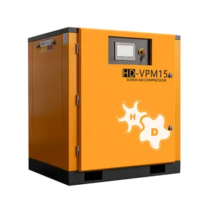 HANDE 15kw Compresseur d'air à vis à aimant permanent Refroidissement par air à fréquence variable 380V 50Hz Compresseur d'air silencieux triphasé