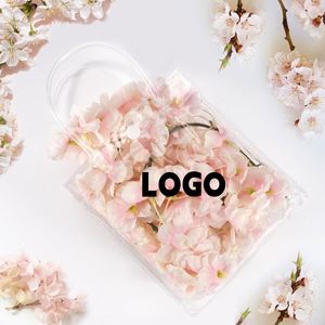 Custom <b>Plastic</b> Gift Bags for Small Business Shopping Bags Mini Reusable PVC <b>Tote</b> Goodie Bags for Birthday Wedding Baby Shower - Product Image 2