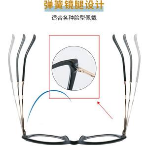 Monturas de gafas Cat Eye TR87108, montura completa, protección contra la luz azul, unisex, material TR90, con lentes para prescripción médica. - Product Image 5