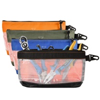 Bolsa de Herramientas de Poliéster Transparente, Multifuncional, Clásica, Pequeña, Resistente al Agua, con Capacidad para 150 lb, Cierre de Hebilla Plegable