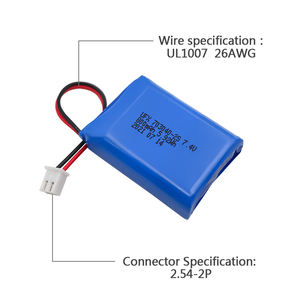 UFX703040-2S 800mAh <span class=keywords><strong>7.4V</strong></span> 중국 리튬 이온 셀 공장 전문 사용자 정의 - Product Image 4
