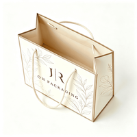 Sacs cadeaux en papier personnalisés avec poignée en corde de papier torsadée pour fleuriste, vêtements, cosmétiques, bijoux, mariage, boutique, emballage cadeau