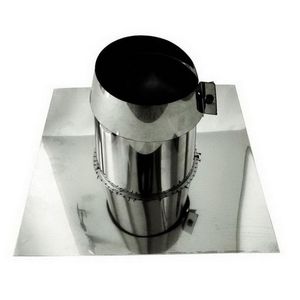 Chimenea de una sola pared Tubería de acero inoxidable Chimenea de techo plano DN 80 - Product Image 1