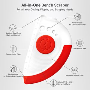 Baker Scraper <b>Silicone</b> Measuring <b>Tool</b> With Scale For Baking And Kitchen Use - Product Image 5