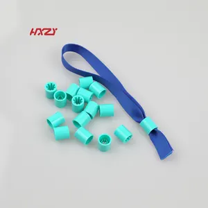 HXZY43 Cor Personalizada descartável fecho de plástico botões unidirecional deslizante Bloqueio Pulseira de Pano pulseira com dentes