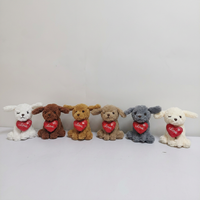 HUGMEI Sechsfarbiger Plüschhund mit Herzförmigem Gesicht als Geschenk zum Valentinstag