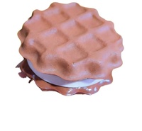 Jouets anti-stress tendance en forme de gâteau gaufre trois couleurs, en PU, imitation alimentaire réaliste, à remontée lente, souples et moelleux, vente en gros