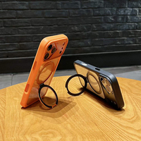 Nouvelle coque de téléphone magnétique pliable avec support pour iPhone 18 Pro Max, 16, 15, 18 Pro, 17 Pro Max – Étui transparent en acrylique avec anneau magnétique