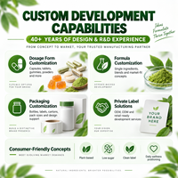 Capsules de poudre de feuilles de Moringa Oleifera, superaliment riche en nutriments pour la vitalité, booster d'énergie, soutien de la santé immunitaire, OEM