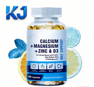 Cápsulas de Calcio + <span class=keywords><strong>Magnesio</strong></span> + <span class=keywords><strong>Zinc</strong></span> <span class=keywords><strong>y</strong></span> Vitamina D3 |   60 Cápsulas para Fortalecer Huesos, Dientes <span class=keywords><strong>y</strong></span> Mejorar el Bienestar Muscular - Product Image 1