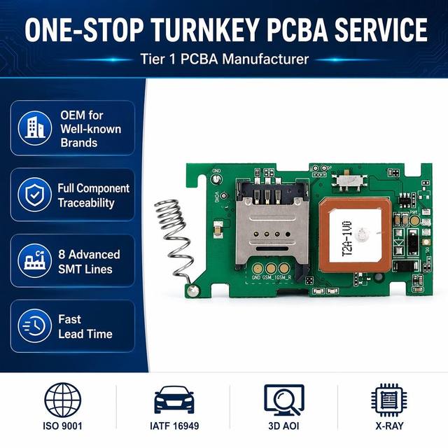 One-Stop Green Solder Mask PCB Assembly Solution Manufacturer Portable GPS GSM Tracker SIM Card Circuit Board