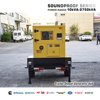 Hervorragender 30-kVA-Silent-Dieselgenerator mit 3 Phasen, offenem Rahmen, mobilem Anhänger, ATS und Yangdong-Motor für kommerzielle Notstromversorgung