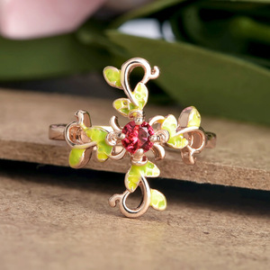 Anello Floreale a Forma di Ramo d'Albero per Donne, Gioielli di Moda Creativi e Scintillanti, Vendita all'Ingrosso - Product Image 2