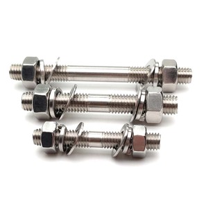 น็อตหกเหลี่ยมและสลักเกลียว M8 1.25 Din 939 Astm A193 เกรด B8 ทำจากเหล็กกล้าไร้สนิม - Product Image 4