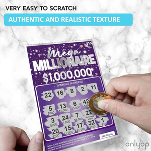 Carte de visite à gratter de billets de loterie pour blague de fête personnalisée fabriquée à partir de papier offset fantaisie Matériau en <span class=keywords><strong>carton</strong></span> durable - Product Image 3