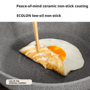 Trio d'ustensiles de cuisine antiadhésifs pour la maison : Wok, poêle à frire et <span class=keywords><strong>casserole</strong></span>, compatibles avec les cuisinières à gaz, revêtement en <span class=keywords><strong>pierre</strong></span> Maifan - Product Image 4