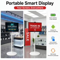 Écran intelligent mobile 2-en-1 KEINONE 23,8 27 32 pouces, écran tactile Android, batterie, écran portable sans fil