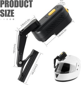 Limpiaparabrisas eléctrico universal para casco <span class=keywords><strong>de</strong></span> motocicleta, limpiaparabrisas compatible con la mayoría <span class=keywords><strong>de</strong></span> los cascos <span class=keywords><strong>de</strong></span> 1200mAh - Product Image 1