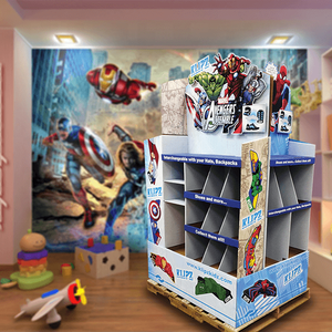 Venta al por mayor de supermercado de cartón corrugado de papel cuarto de paleta estante de exhibición de cartón Pdq - Product Image 3