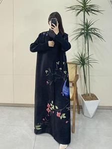 Abrigo Plisado con Estampado Paisajístico, Cárdigan Maxi Plisado Abierto por Delante para Mujer, Ligero y Elegante, Ropa de Abrigo Otoñal para Vacaciones 2026 - Product Image 4