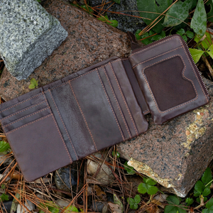 Wholesale Factory Genuine Leather Tri Fold <b>Wallet</b> Custom Logo <b>Men</b> Real Cowhide <b>Credit</b> <b>Card</b> Holder <b>Wallet</b> LTW-0165 - Product Image 1