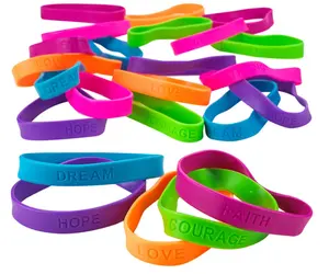 לוגו מותאם אישית wristbands סיליקון, גומי יד להקות מתנות