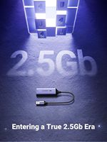 Adaptador USB Ethernet UGREEN de 2.5 Gb RJ45 de Aluminio, Dongle de Red Externo USB 3.0 para Laptop, MacBook Air/Pro, XPS, Windows, MacOS