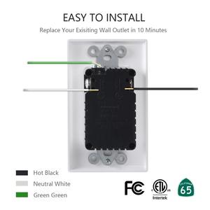 Thông minh Wifi ổ cắm với cổng USB Google Home & Alexa điều khiển bằng giọng nói tuya công nghệ 15A tường cắm 2 AC cửa hàng 125V ETL cho - Product Image 4