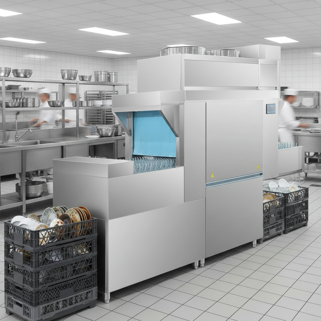 2026New Model Freestanding Dishwasher Passthrough Design Smart Control 2500 Sets Capacity for Hotel Restaurant