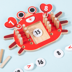 Jouet Mathématique Créatif en Bois en Forme de Crabe, Outil d'Apprentissage Multifonctionnel des Opérations Numériques, Jeu de Puzzle Éducatif pour Tout-Petits et Enfants - Product Image 5