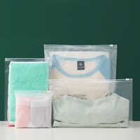 Sac d'emballage transparent UniOne personnalisé avec logo, en EVA, avec fermeture éclair, en plastique polyéthylène, pour vêtements