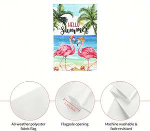 Drapeau de jardin Hello Sunshine 12x18 pouces, impression numérique double face, en toile de jute, décoration extérieure sans mât - Product Image 2