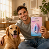 Jouet à mâcher interactif en caoutchouc TPR durable et écologique pour petits chiens, anti-déchirure, avec distributeur de friandises, pour Teddy et Bichon
