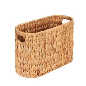 Multi-Functional Household Water Hyacinth <b>Woven</b> <b>Basket</b> Toilet Paper <b>Basket</b> With Handles Rustic Multi Purpose Organizing Bin - Product Image 1