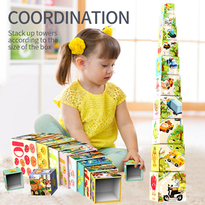 Giáo Dục Sớm Đồ Chơi Gốc Trường Cuộc Phiêu Lưu Tông Học Tập Bảng Trò Chơi 10 Pcs Xây Dựng Khối Đồ Chơi Cho Bé - Product Image 6