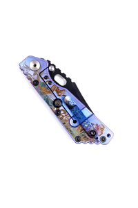 Couteau de camping de précision C-031, lame en alliage de titane de qualité DIY, bord plat, épaisseur 0,09 mm, manche en titane, double revêtement DLC - Product Image 6