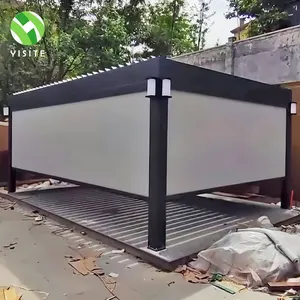 YST Manufacturer Made Outdoor Sunshade Motorized Zip Track Blind China Exterior Electric Windproof Motorized Screen Patio