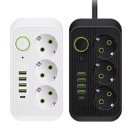 Multiprises USB et Type-C avec 3 prises EU 10A 220-250V 2500W Câble de 2m - Qualité export - Prises multiples