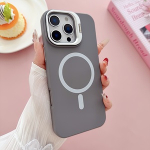 Coque de téléphone avec anneau magnétique et support d'appareil photo, cadre d'appareil photo en TPU + métal, <span class=keywords><strong>compatible</strong></span> avec la charge sans fil antichoc - Product Image 5