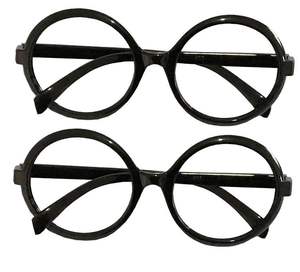 Lunettes <span class=keywords><strong>Harry</strong></span> noires pour jeunes filles et garçons à monture noire normale sans verres bon marché - Product Image 1