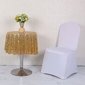 Housse de chaise en plastique blanche unie élastique pour événements et banquets de mariage - Product Image 6