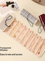 Sac de rangement pour bijoux en gros, grande capacité, portable, étui de voyage pour boucles d'oreilles, bagues, pendentifs, colliers