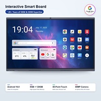 Écran plat interactif 4K personnalisé OEM ODM Google EDLA Android 16 8 Go 128 Go Tactile 40 points Caméra 48 MP Usine avec plus de 20 ans d'expérience 65 75 86